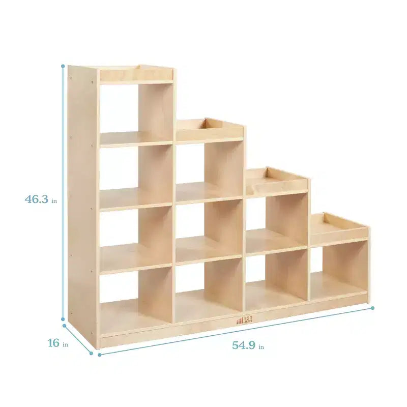 Meuble de rangement 4-3-2-1 à cube double face, mobilier de classe