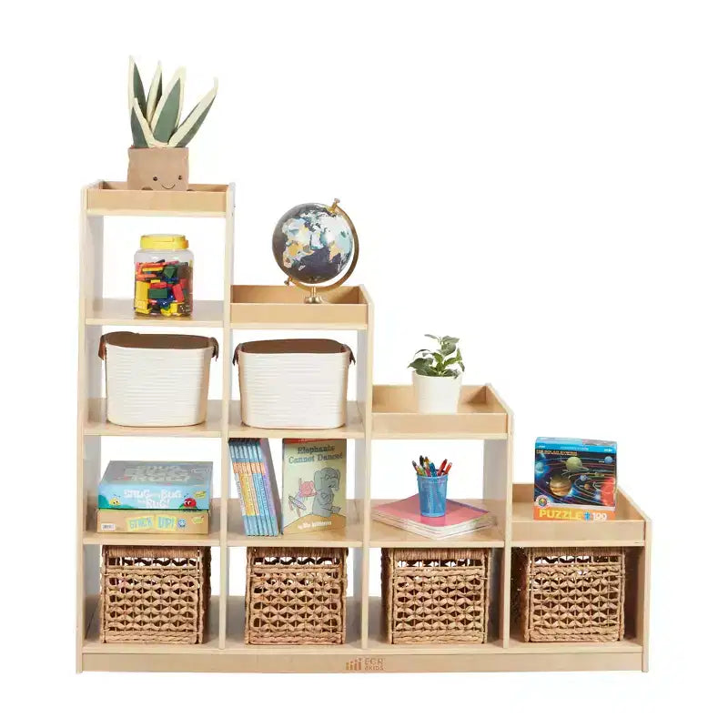 Meuble de rangement 4-3-2-1 à cube double face, mobilier de classe
