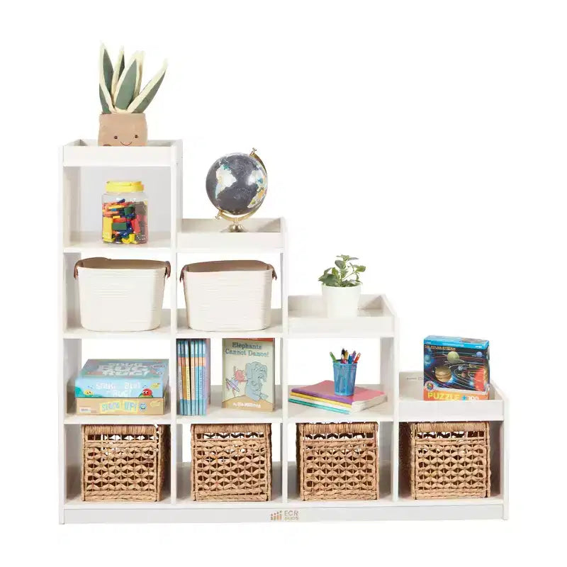 Meuble de rangement 4-3-2-1 à cube double face, mobilier de classe