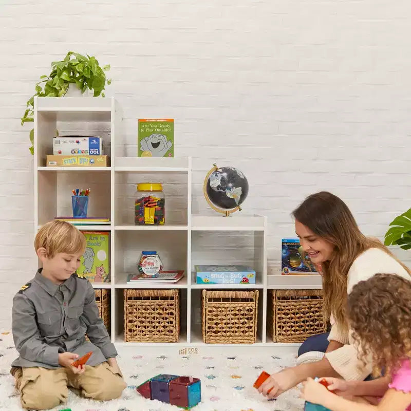 Meuble de rangement 4-3-2-1 à cube double face, mobilier de classe