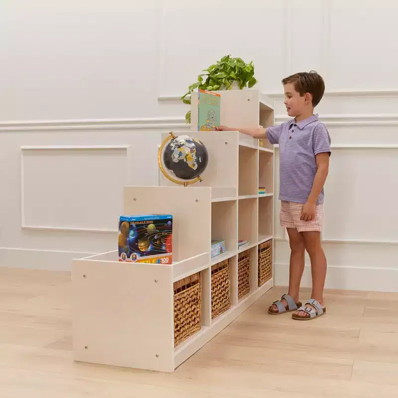 Meuble de rangement 4-3-2-1 à cube double face, mobilier de classe