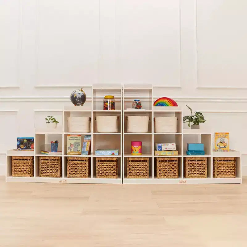 Meuble de rangement 4-3-2-1 à cube double face, mobilier de classe