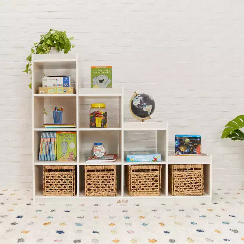Meuble de rangement 4-3-2-1 à cube double face, mobilier de classe