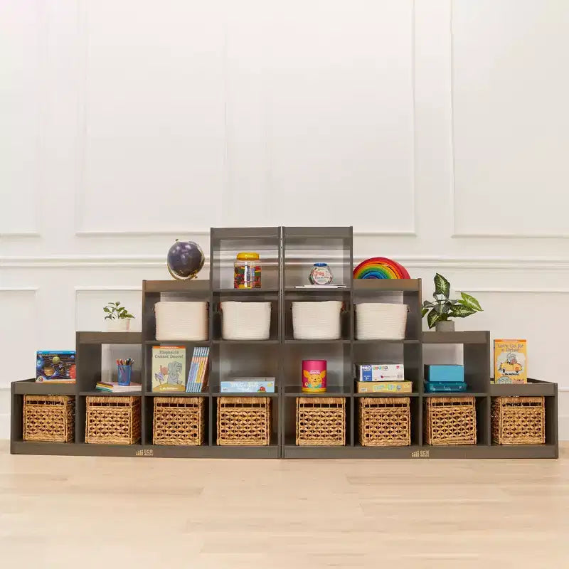 Meuble de rangement 4-3-2-1 à cube double face, mobilier de classe