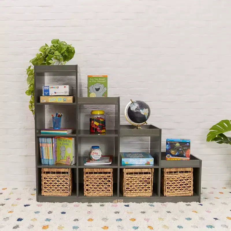 Meuble de rangement 4-3-2-1 à cube double face, mobilier de classe