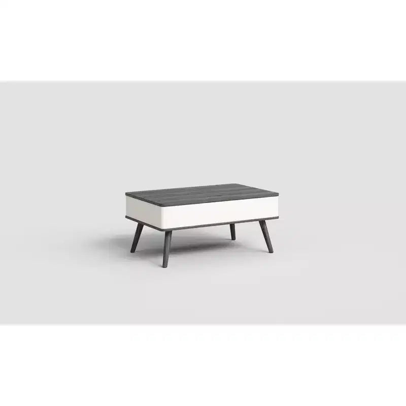 Table basse relevable en bois de 101,6 cm avec rangement caché -