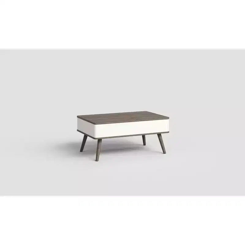 Table basse relevable en bois de 101,6 cm avec rangement caché -