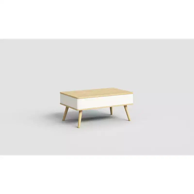 Table basse relevable en bois de 101,6 cm avec rangement caché -