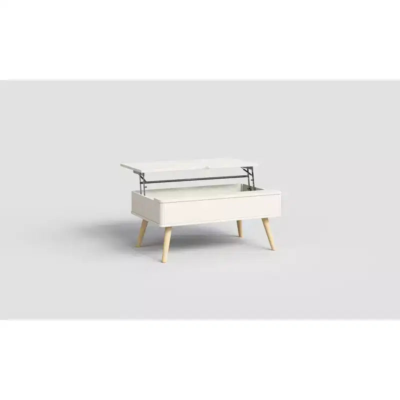 Table basse relevable en bois de 101,6 cm avec rangement caché -