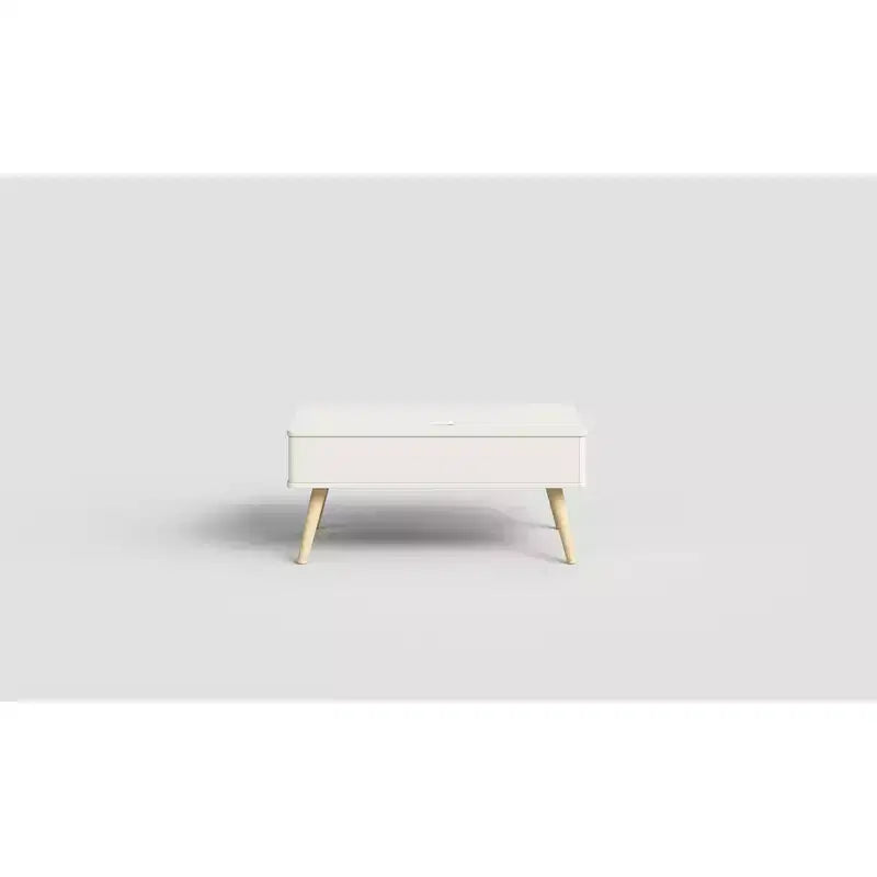 Table basse relevable en bois de 101,6 cm avec rangement caché -