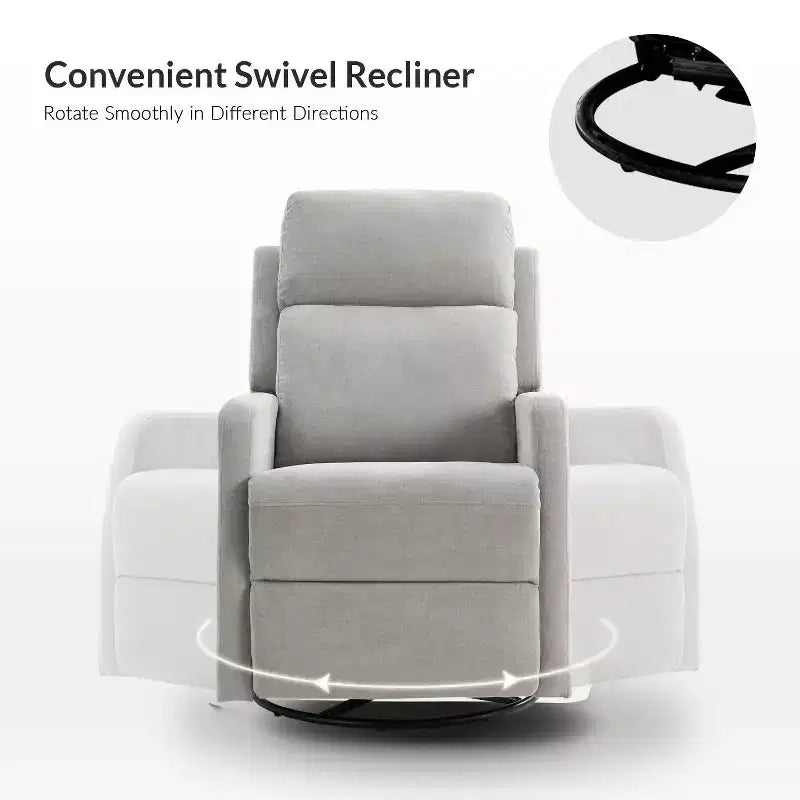 Fauteuil inclinable pivotant en lot de 2 avec fonction pivotante