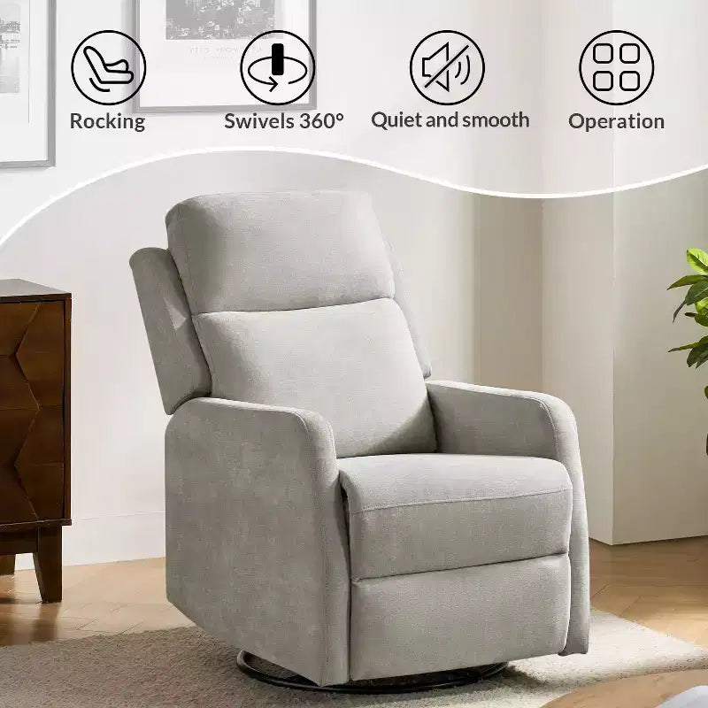 Fauteuil inclinable pivotant en lot de 2 avec fonction pivotante