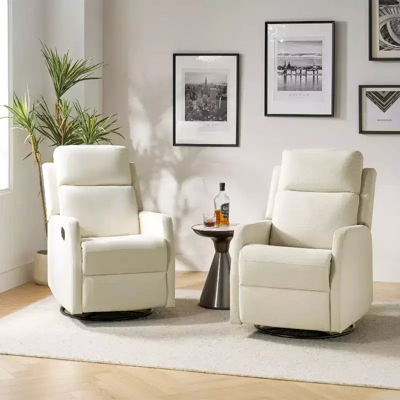 Fauteuil inclinable pivotant en lot de 2 avec fonction pivotante