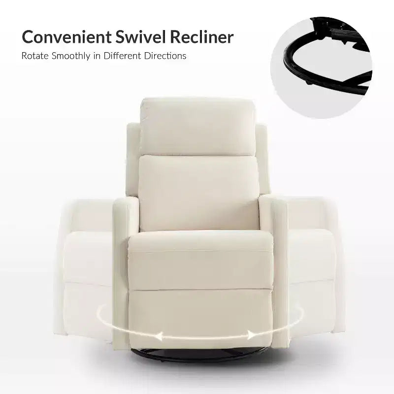 Fauteuil inclinable pivotant en lot de 2 avec fonction pivotante