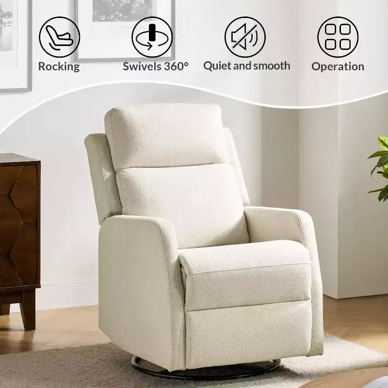 Fauteuil inclinable pivotant en lot de 2 avec fonction pivotante