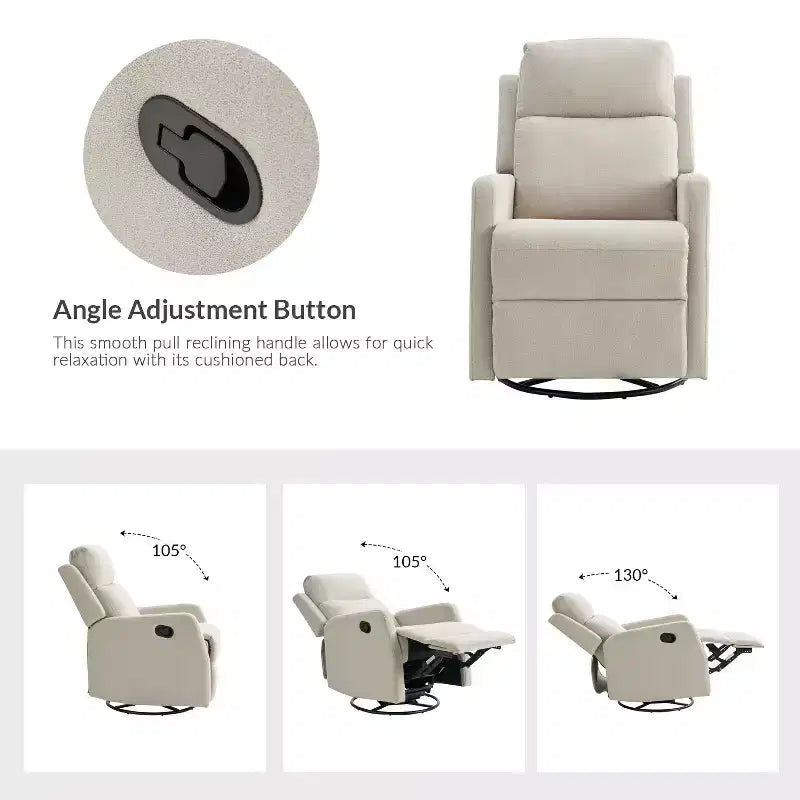 Swivel rocker Recliner Set of 2 With Swivel Function|