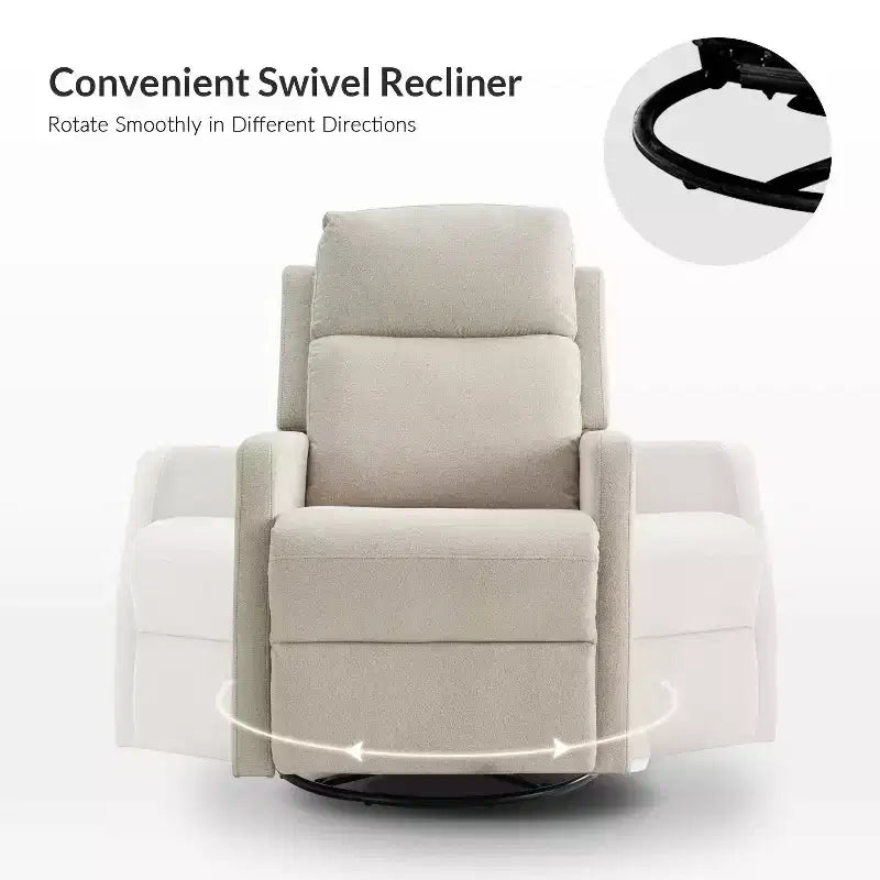 Fauteuil inclinable pivotant en lot de 2 avec fonction pivotante