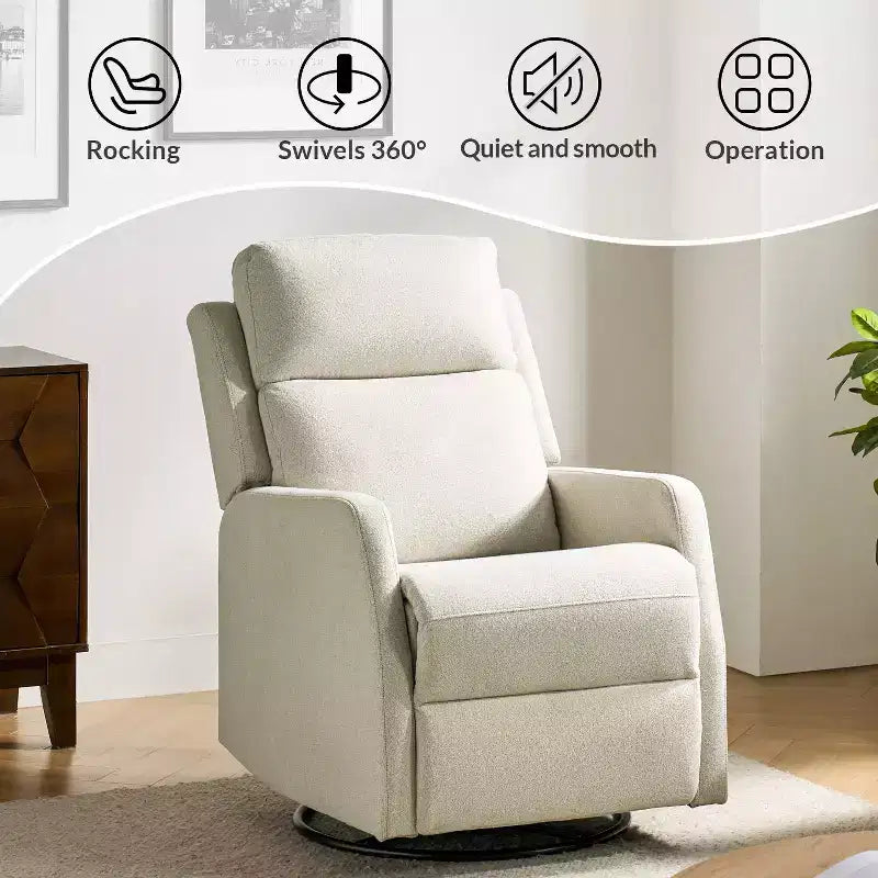Fauteuil inclinable pivotant en lot de 2 avec fonction pivotante