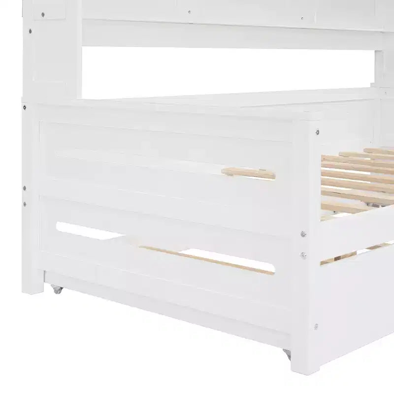 Lit de repos double/grand avec lit gigogne double et armoire et étagère tout-en-un-
