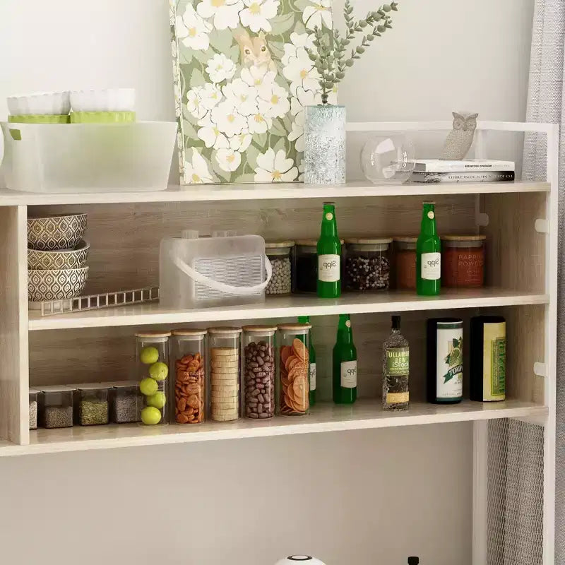 Meuble bas de cuisine en bois avec portes métalliques, 3 tiroirs et plan de travail