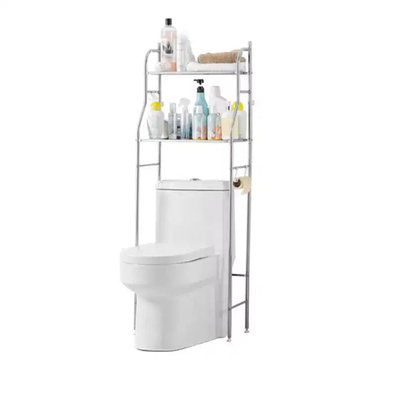 Over The Toilet Storage, Metal Over Toilet Organizer Rack With Removable Towel Hooks, Paper Holder, Bathroom Organizer Over Toilet, Easy Assembly
