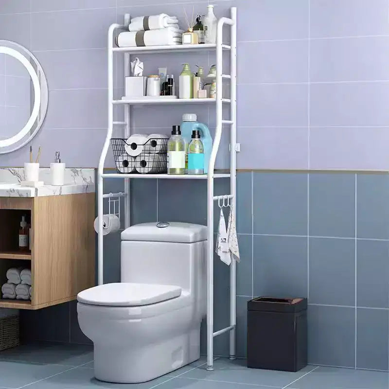 Over The Toilet Storage, Metal Over Toilet Organizer Rack With Removable Towel Hooks, Paper Holder, Bathroom Organizer Over Toilet, Easy Assembly