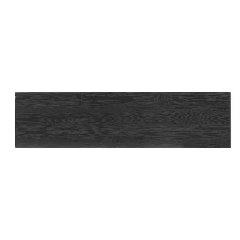 Console et table d'entrée modernes, table de canapé robuste avec motif cheminée, plateau en placage de bois