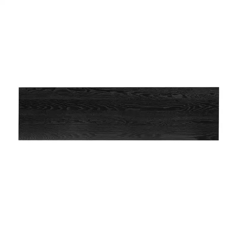 Console et table d'entrée modernes, table de canapé robuste avec motif cheminée, plateau en placage de bois