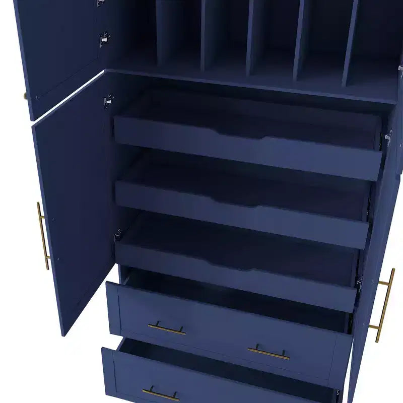 Garde-manger de cuisine autoportant de 184,4 cm de haut, buffets, grand placard de rangement avec 4 portes