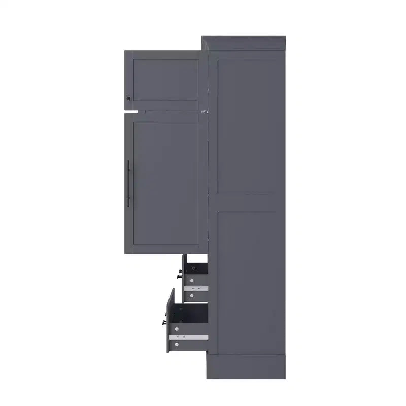 Garde-manger de cuisine autoportant de 184,4 cm de haut, buffets, grand placard de rangement avec 4 portes