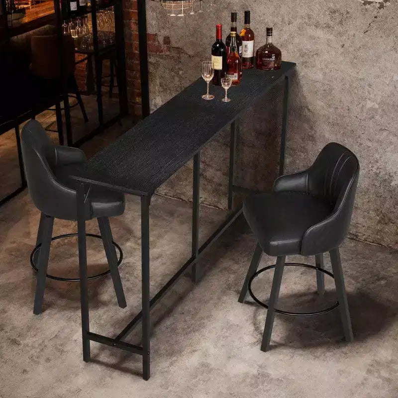 Table à manger de bar hauteur comptoir 71'' avec cadre en métal, table de canapé de pub pour la cuisine et le salon