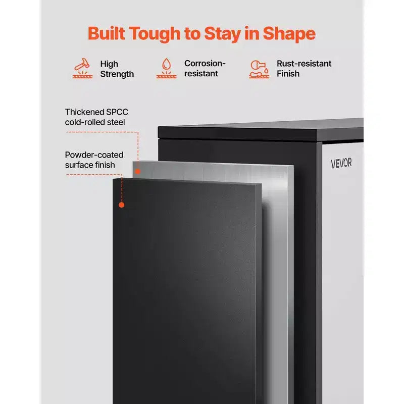 19.7 Metal Wall Cabinet-Up-Flip Door, 240LBS Load,Fit for Garage, Basement, Kitchen, Warehouse Assembly Required